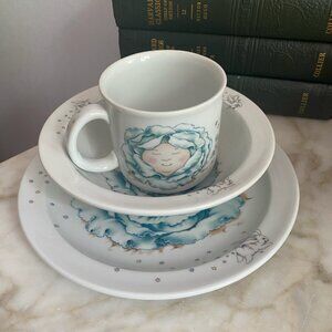 Vintage 80s Royal Worcester CABBAGE PATCH KIDS Plate Bowl Cup / Mug SET